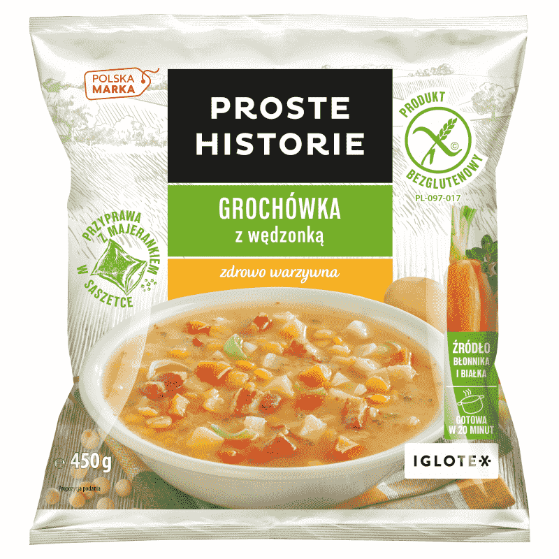 PROSTE HISTORIE Zupa grochówka z wędzonką mrożona 450 g