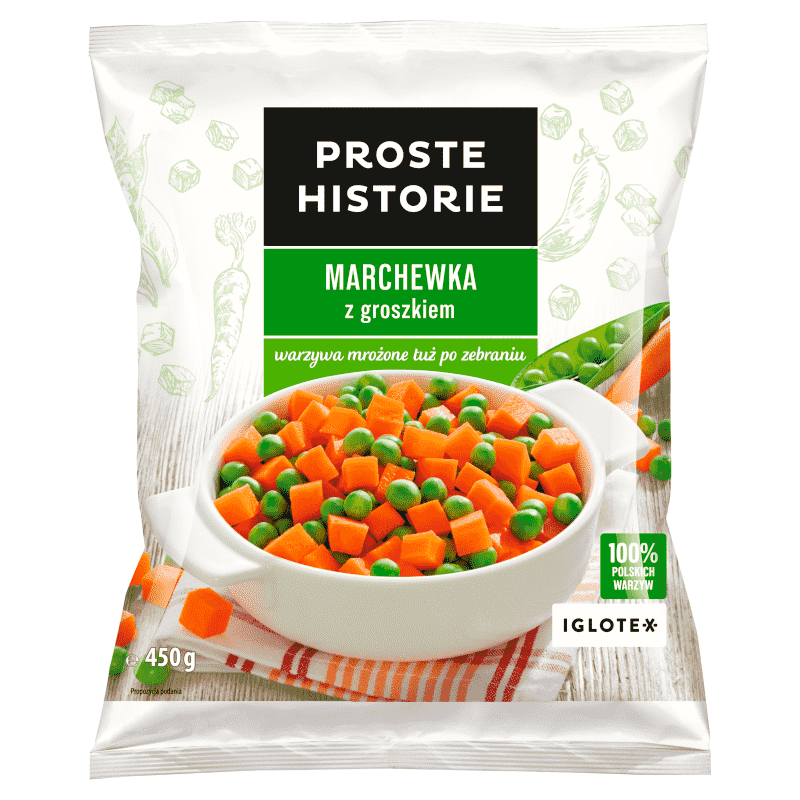 PROSTE HISTORIE Marchewka z groszkiem mrożona 450 g