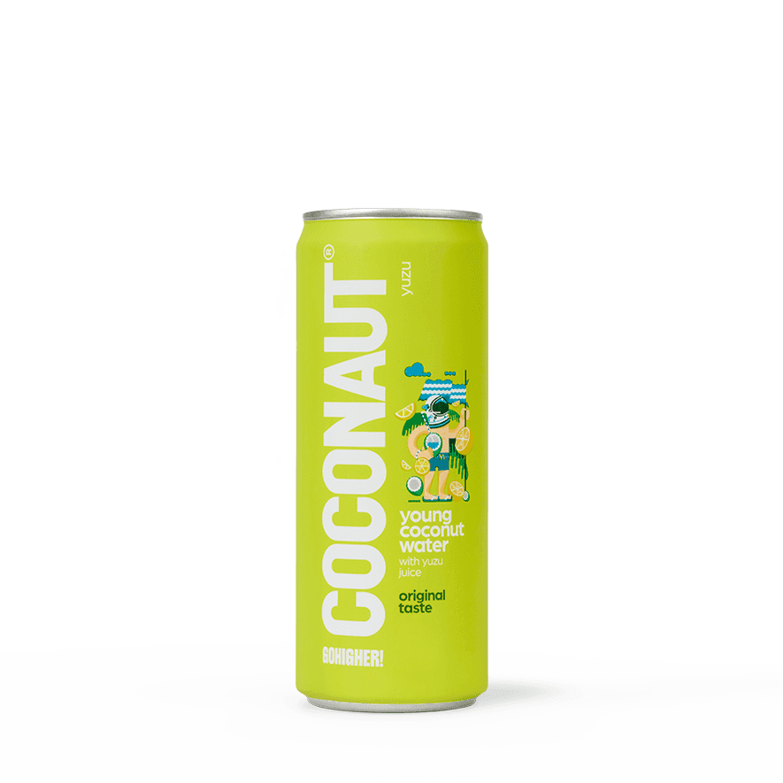 COCONAUT Woda kokosowa z młodego kokosa z sokiem z yuzu 320 ml