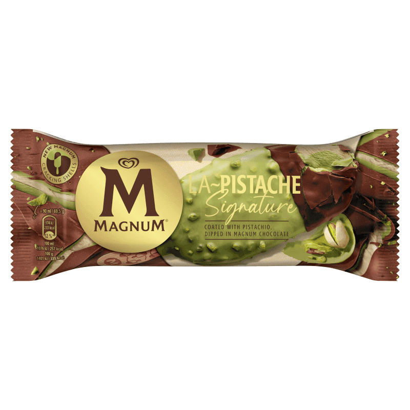 MAGNUM Lody pistacjowe w polewie La-Pistache Signature na patyku 90 ml