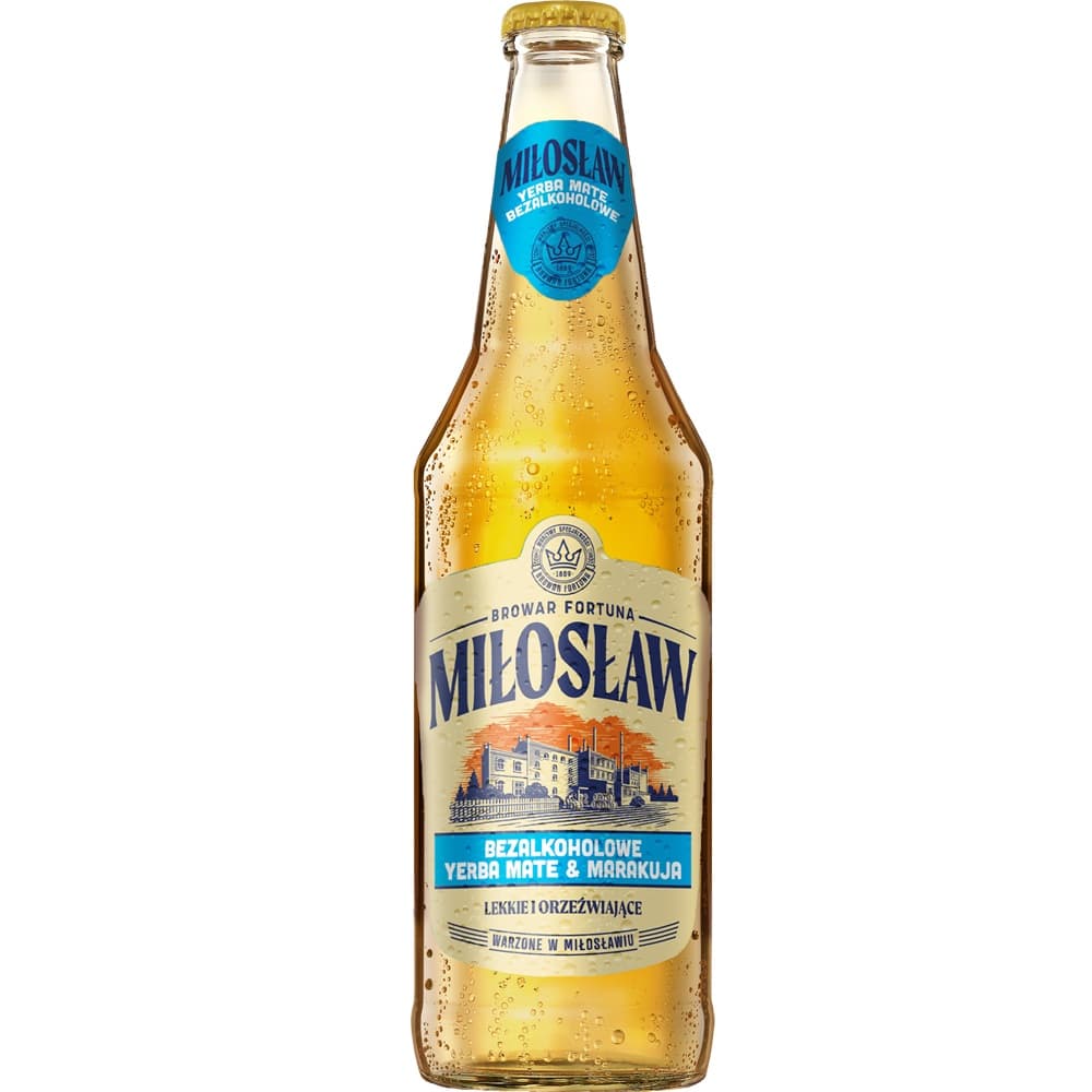 MIŁOSŁAW Piwo bezalkoholowe Yerba Mate & Marakuja butelka 500 ml