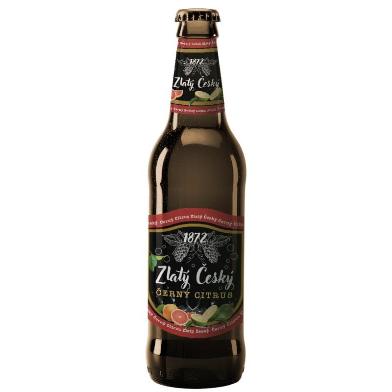 ZLATÝ ČESKÝ ČERNÝ CITRUS Piwo ciemne butelka 500 ml