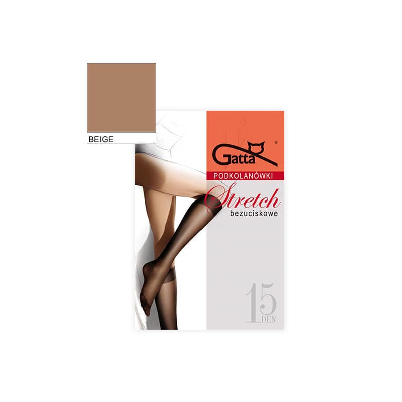 GATTA Podkolanówki Stretch BEIGE rozmiar uniwersalny 2 pary