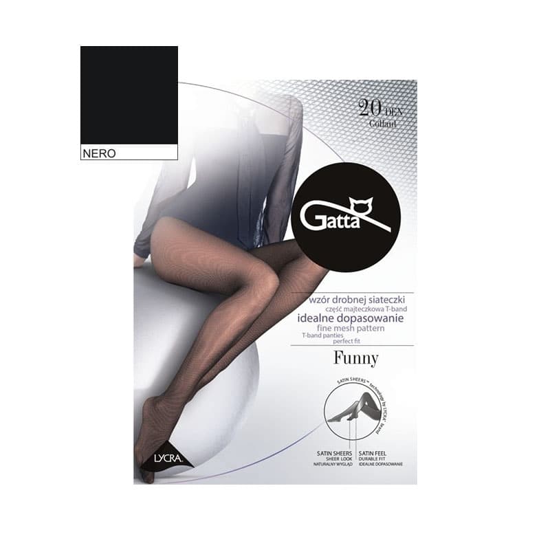 GATTA FUNNY Rajstopy damskie Lycra mat 20 den NERO rozmiar 3-M 1 szt.