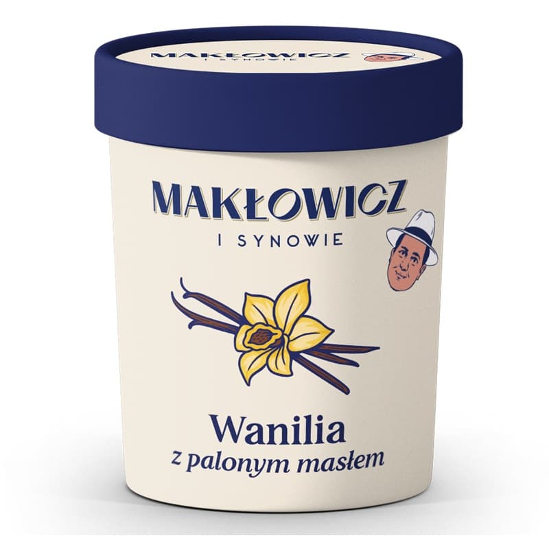 MAKŁOWICZ I SYNOWIE Lody o smaku wanilii z palonym masłem 460 ml