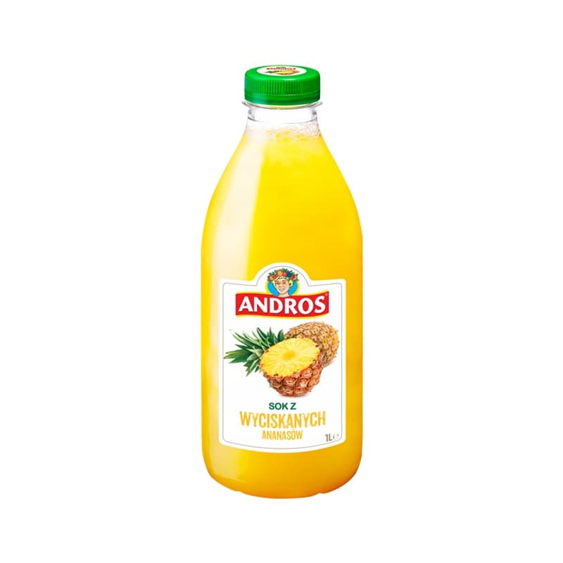 ANDROS Sok z wyciskanych ananasów 1000 ml
