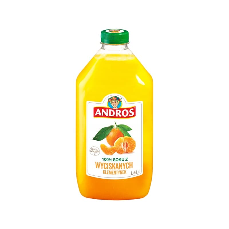 ANDROS Sok z wyciskanych klementynek 1500 ml