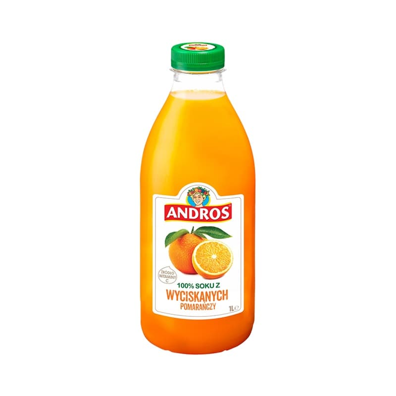 ANDROS Sok z wyciskanych pomarańczy 1000 ml