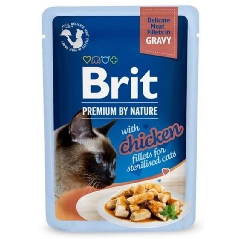 BRIT PREMIUM Karma mokra dla kotów po sterylizacji z kurczakiem 85 g