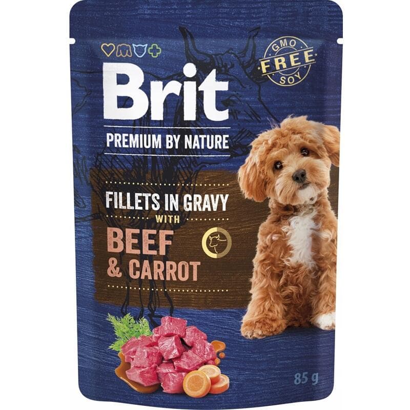BRIT PREMIUM BY NATURE Karma mokra dla szczeniąt z wołowiną i marchewką 85 g