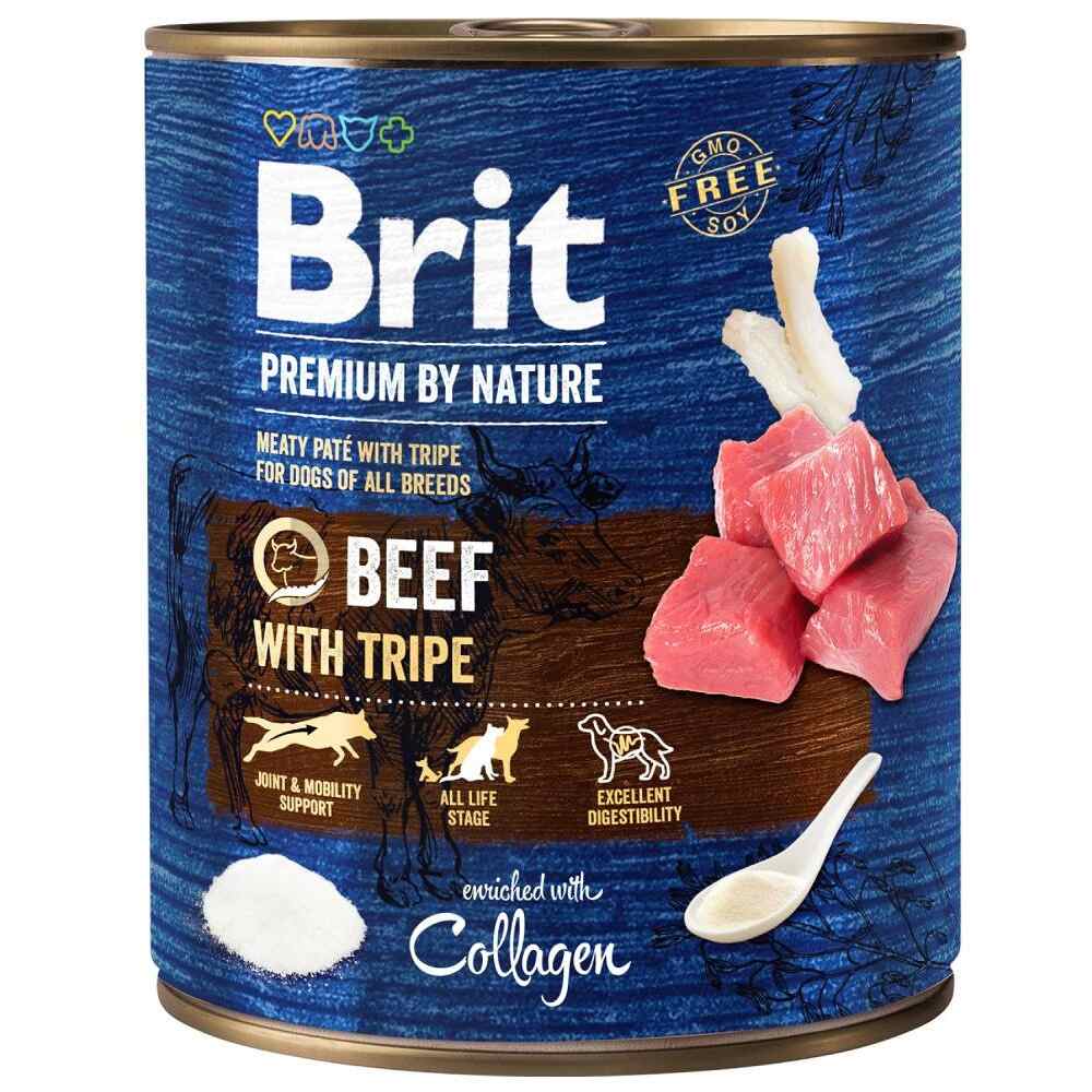 BRIT PREMIUM BY NATURE Karma mokra dla psów z wołowiną i podrobami 800 g