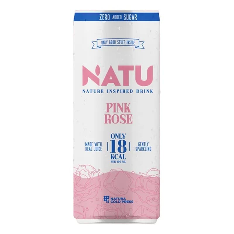 NATU Napój gazowany Pink Rose 250 ml