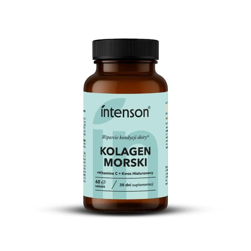 INTENSON Tabletki kolagen morski + wit c + hialuron 60 szt.