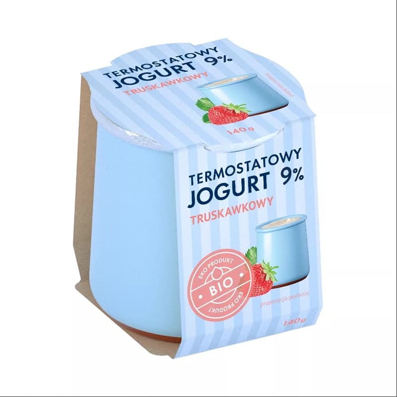 YOMLEKO Jogurt termostatowy truskawkowy 9% BIO 140 g