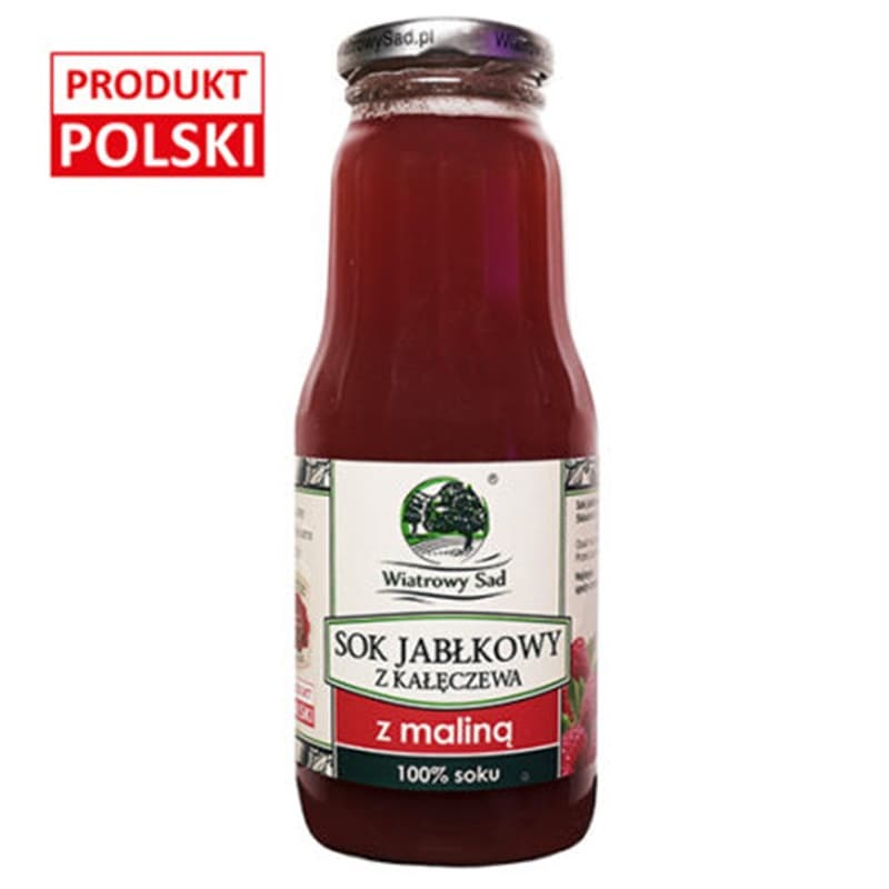 WIATROWY SAD Sok jabłkowy z maliną 300 ml