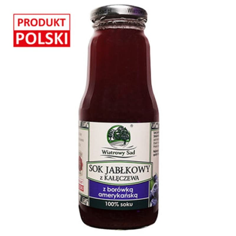 WIATROWY SAD Sok jabłkowy z borówką amerykańską 300 ml