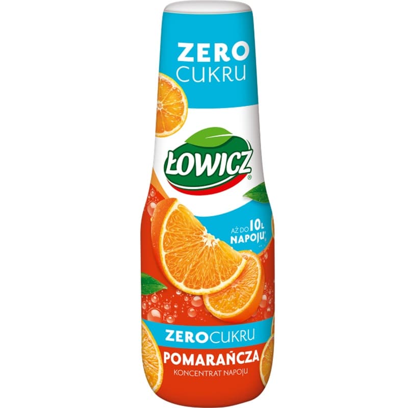 ŁOWICZ ZERO Koncentrat napoju o smaku pomarańczy 500 ml