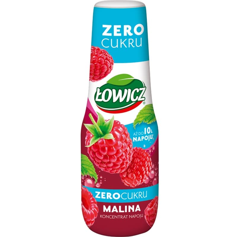 ŁOWICZ ZERO Koncentrat napoju o smaku maliny 500 ml