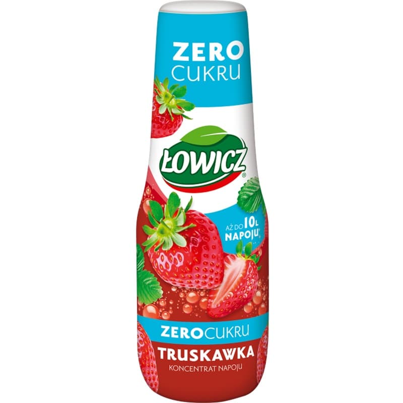 ŁOWICZ ZERO Koncentrat napoju o smaku truskawki 500 ml