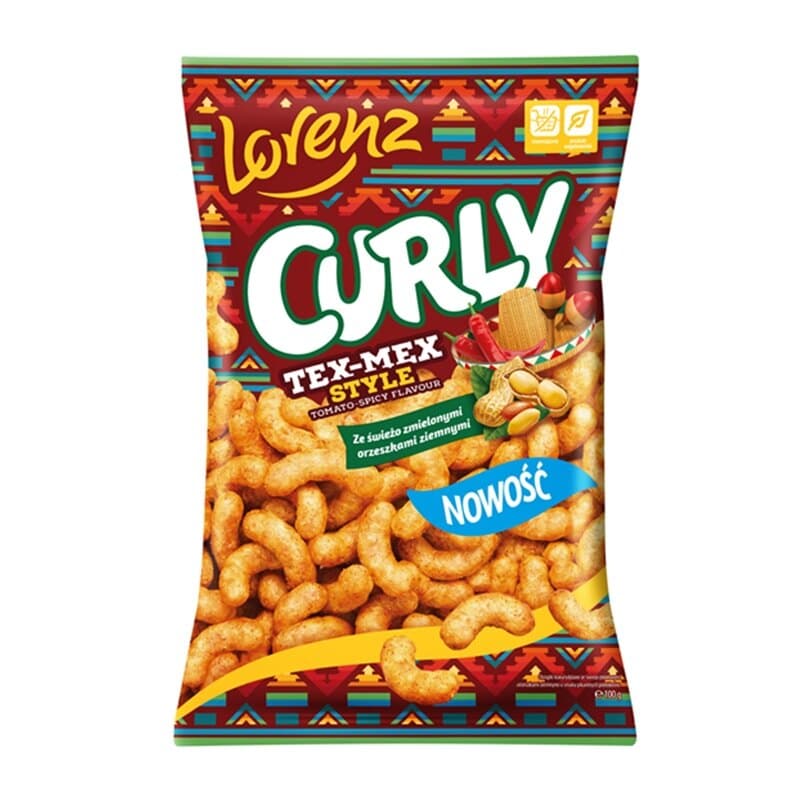 CURLY Chrupki kukurydziane Tex-Mex Style 100 g