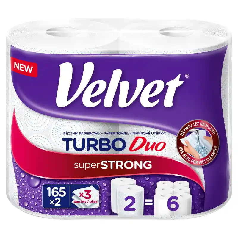 VELVET Ręcznik papierowy 3-warstwowy Turbo Duo 2 szt.