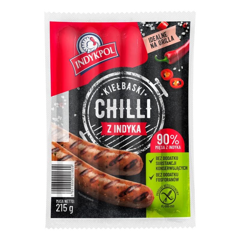 INDYKPOL Kiełbaski chilli z indyka 215 g