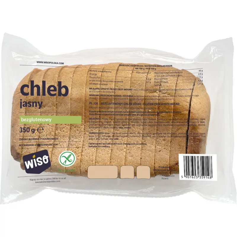 WISO Chleb jasny krojony bezglutenowy 350 g