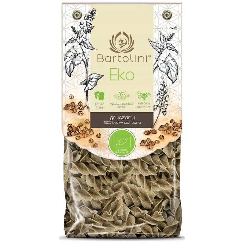 BARTOLINI Makaron gryczany duże świderki BIO 250 g