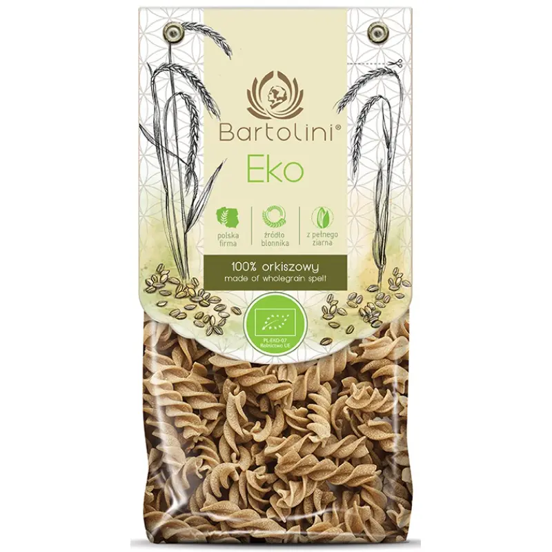 BARTOLINI Makaron orkiszowy razowy świderki BIO 250 g