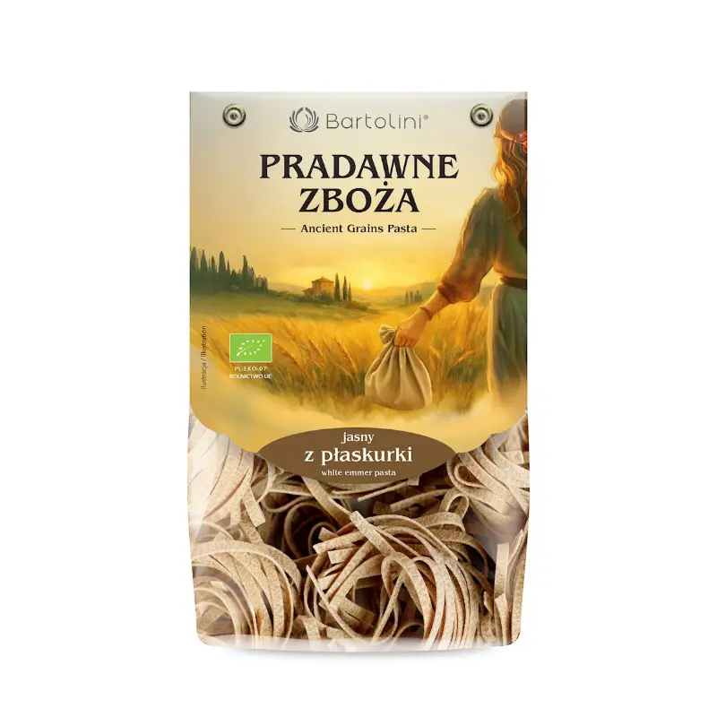 BARTOLINI Makaron z płaskurki gniazda tagliatelle pradawne zboża BIO 250 g