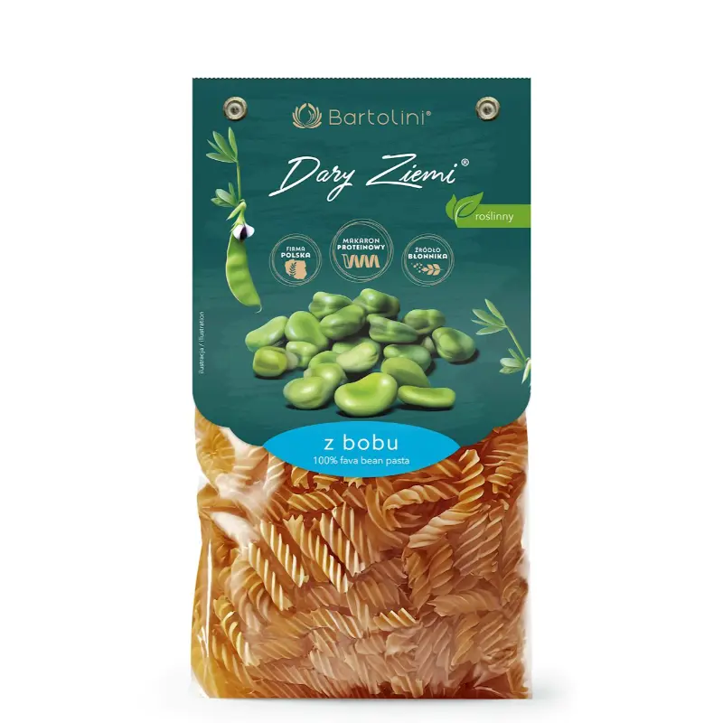 BARTOLINI Makaron proteinowy z bobu świderki dary ziemi 250 g