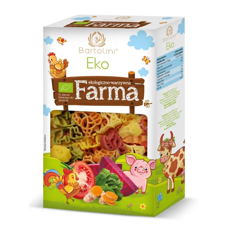 BARTOLINI Makaron semolinowy z suszonymi warzywami dla dzieci farma EKO 250 g