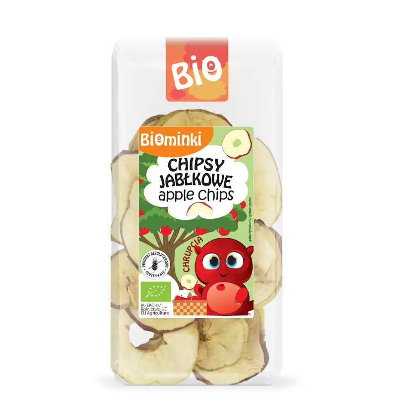BIOMINKI Chipsy jabłkowe bezglutenowe BIO 30 g