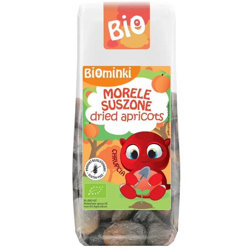 BIOMINKI Morele suszone bezglutenowe BIO 100 g