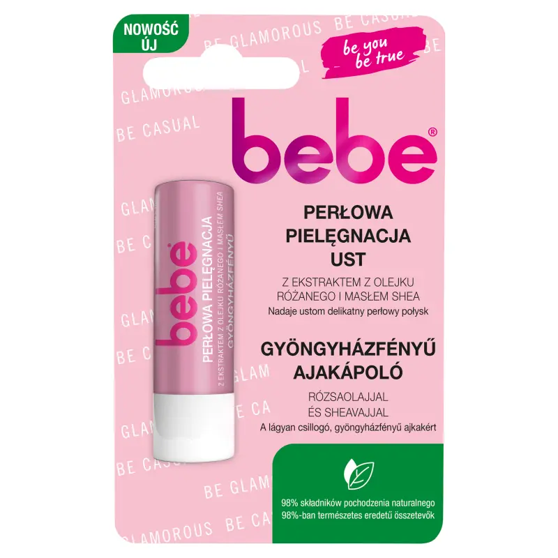 BEBE Szminka do pielęgnacji ust perłowa 1 szt.