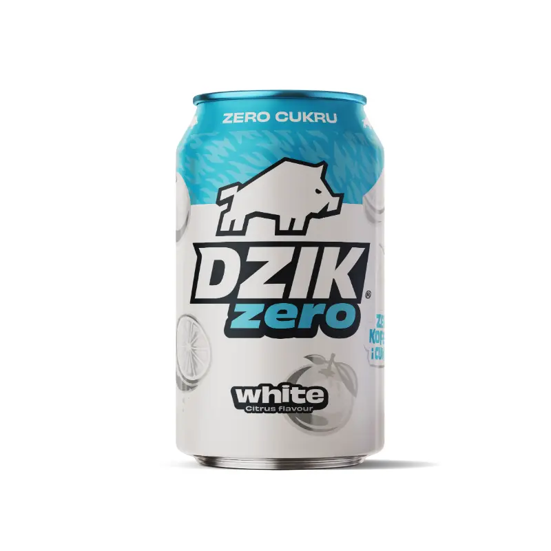 DZIK Gazowany napój o smaku cukierków cytrusowych bez cukru i kofeiny 330 ml