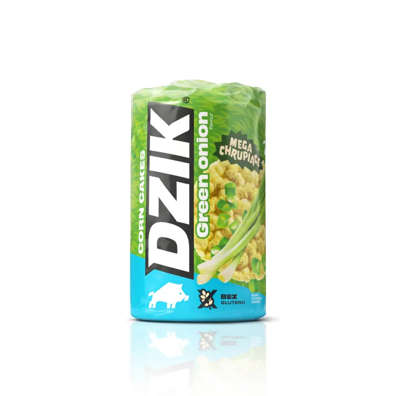 DZIK CORN CAKES Wafle kukurydziane o smaku zielonej cebulki 120 g