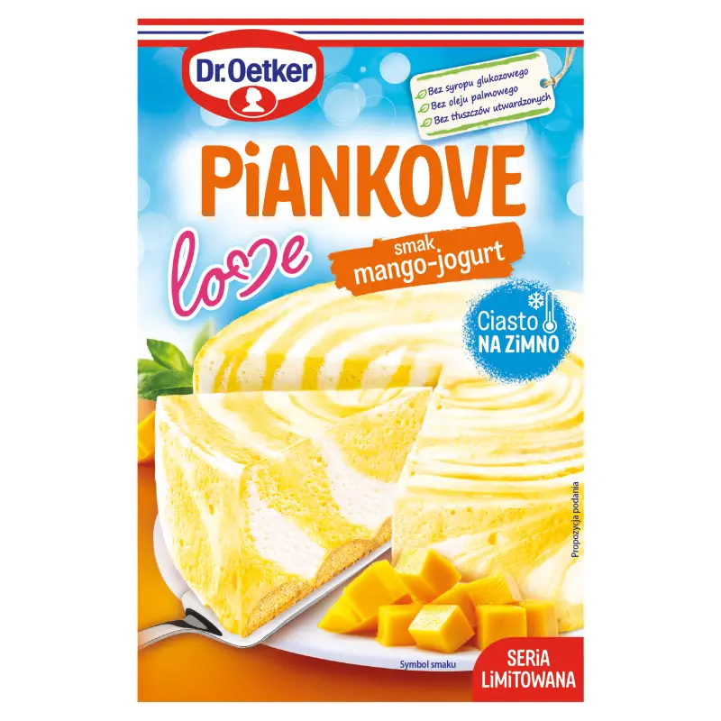 DR. OETKER Ciasto na zimno Piankove Love Mango-jogurt 160 g