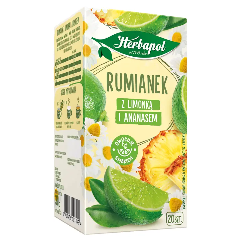 HERBAPOL Rumianek z limonką i ananasem 20 szt. 30 g