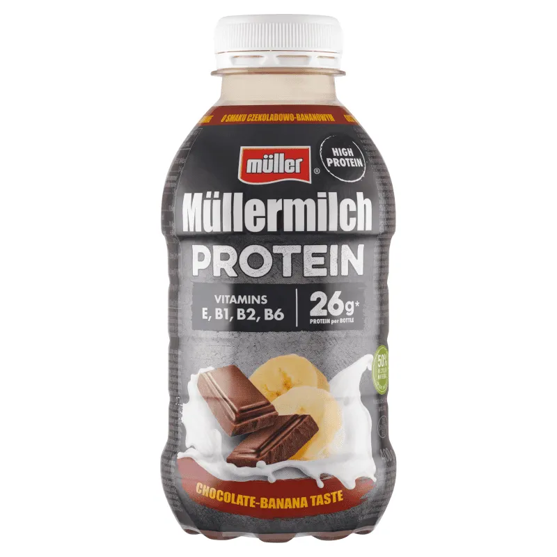 MÜLLER MÜLLERMILCH PROTEIN Napój mleczny proteinowy czekolada-banan 400 g