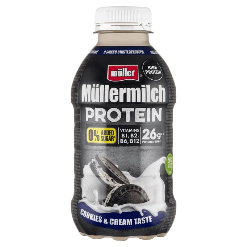 MÜLLER MÜLLERMILCH PROTEIN Napój mleczny proteinowy ciasteczka z kremem 400 g
