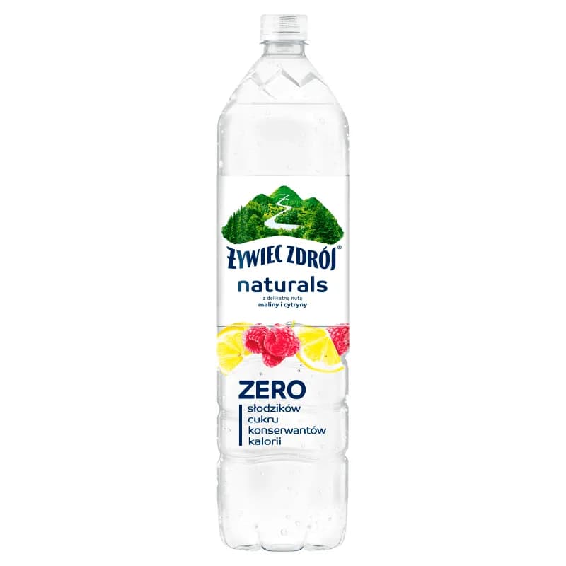 ŻYWIEC ZDRÓJ NATURALS Woda niegazowana o smaku maliny i cytryny Zero 1200 ml