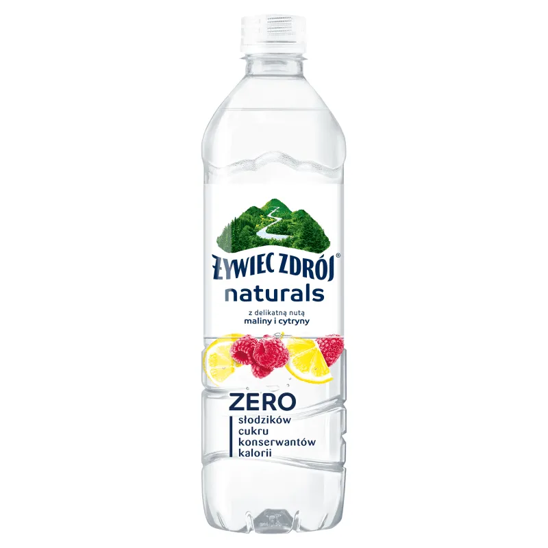 ŻYWIEC ZDRÓJ NATURALS Woda niegazowana o smaku maliny i cytryny Zero 500 ml