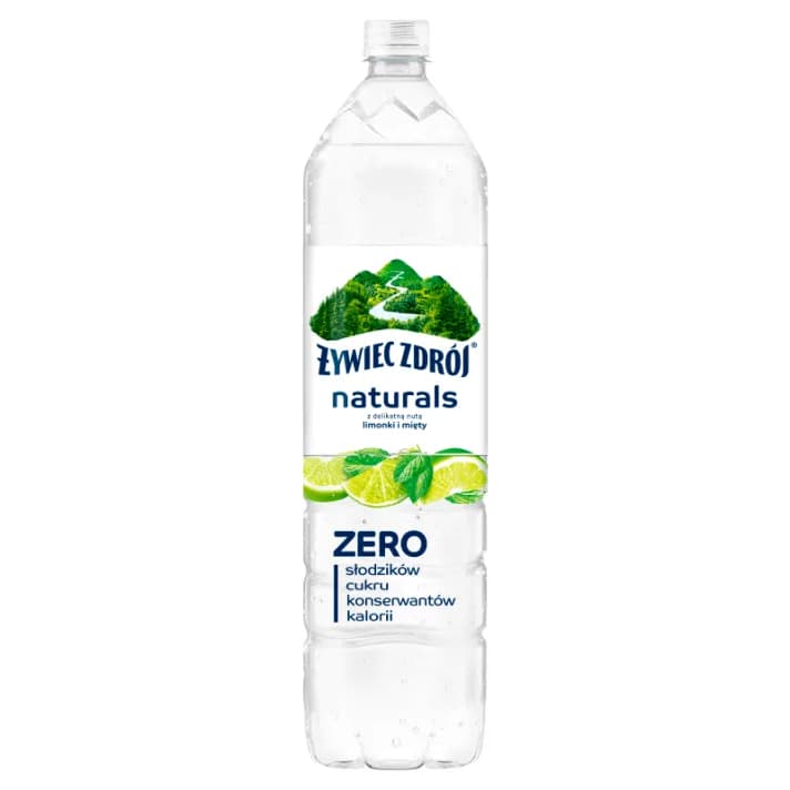ŻYWIEC ZDRÓJ NATURALS Woda niegazowana o smaku limonki i mięty Zero 1200 ml