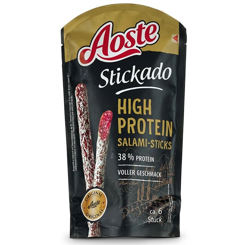 AOSTE STICKADO Pałeczki salami High Protein 60 g