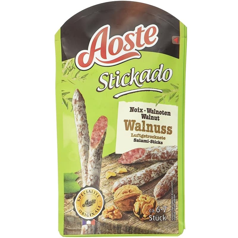 AOSTE STICKADO Pałeczki salami z orzechami Wallnuss 60 g