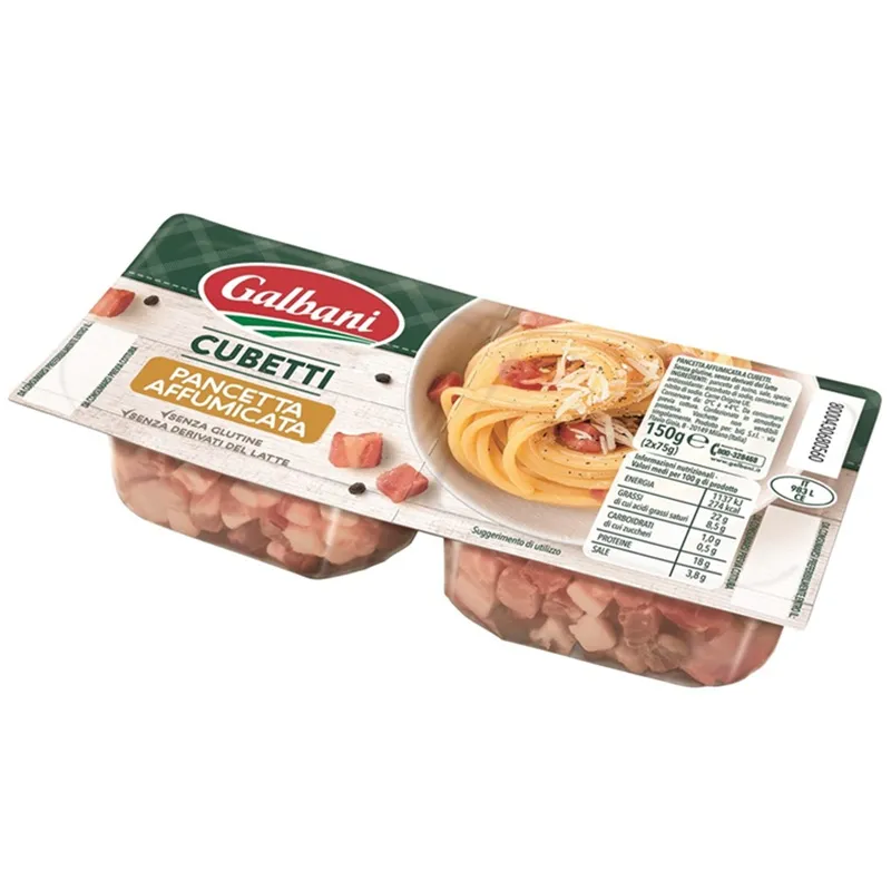 GALBANI CUBETTI Boczek surowy wieprzowy dojrzewający Pancetta Affumicata 150 g