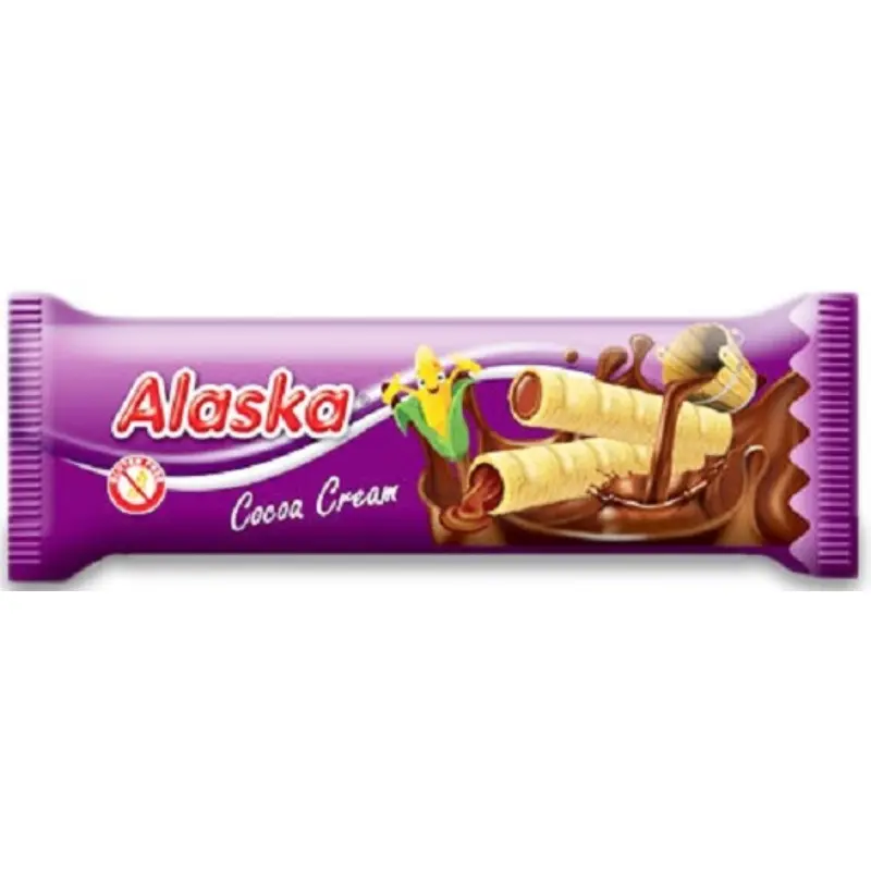 ALASKA Rurki kukurydziane z kremem kakaowym bezglutenowe 18 g