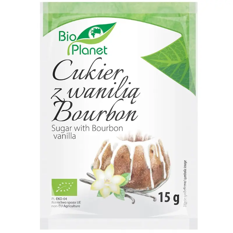 BIO PLANET Cukier z wanilią bourbon BIO 15 g