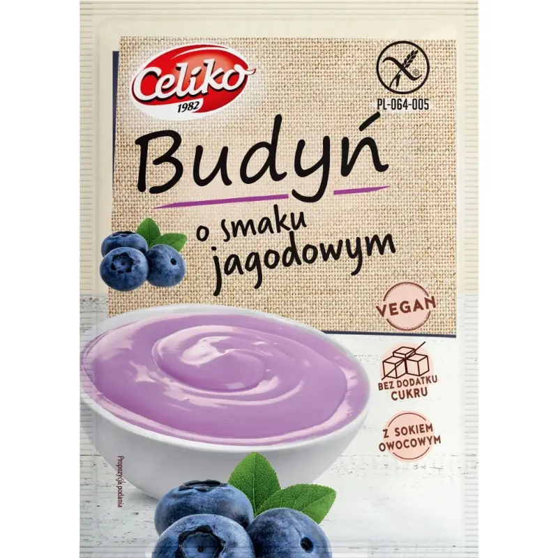 CELIKO Budyń o smaku jagodowym bezglutenowy 40 g